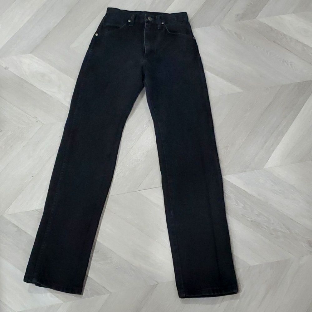 Wrangler Womens Original Cowboy Cut Black Jeans Size 1 × 32